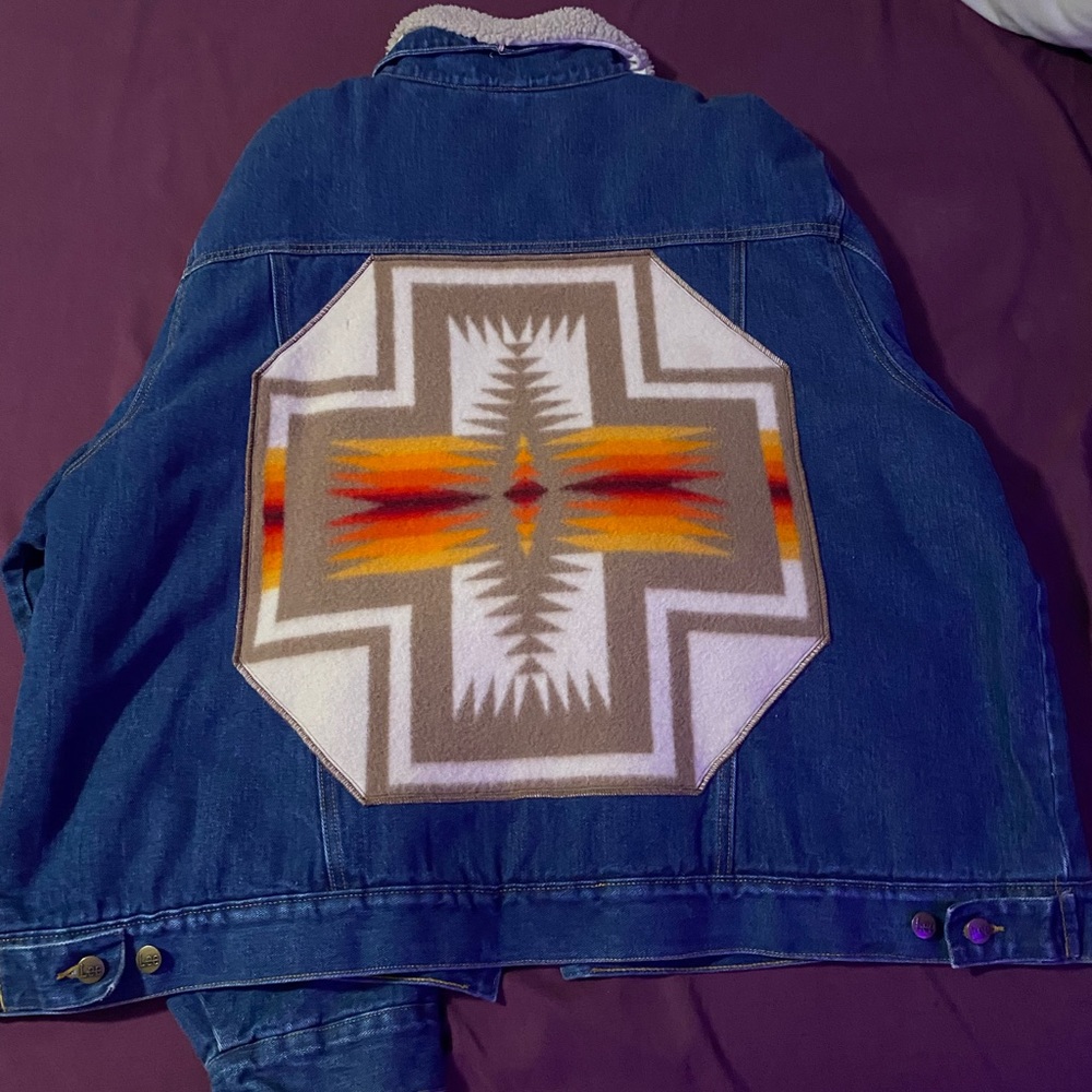 Custom Pendleton stitched Lee denim and lined jacket